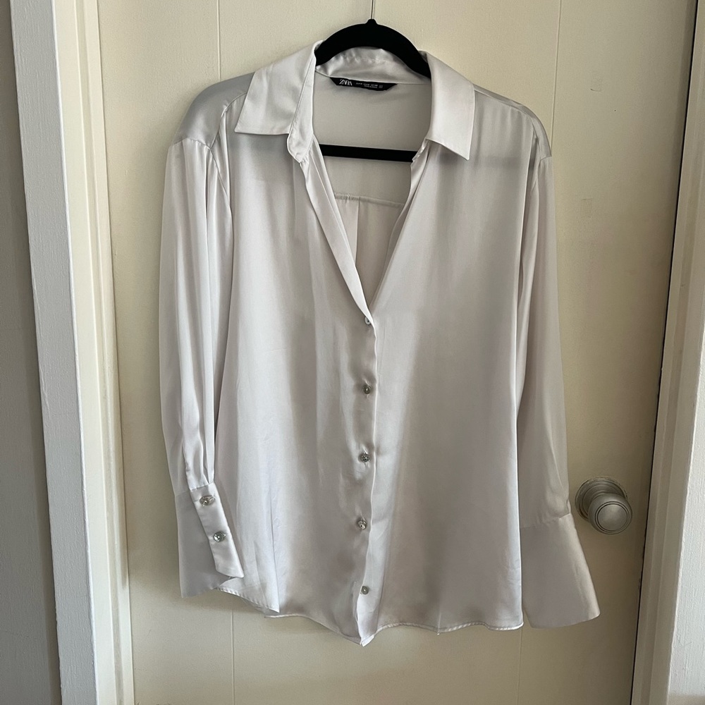 Zara Off White Blouse M